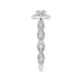 14K White Gold Round Cut Diamond Halo Engagement Ring