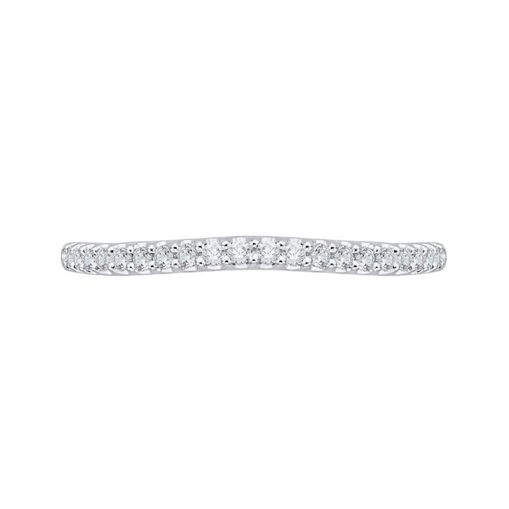Round Diamond Half-Eternity Wedding Band