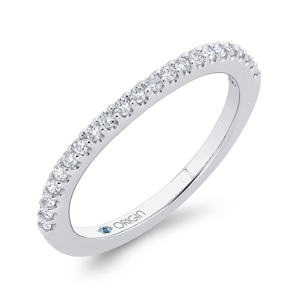 Round Diamond Half-Eternity Wedding Band