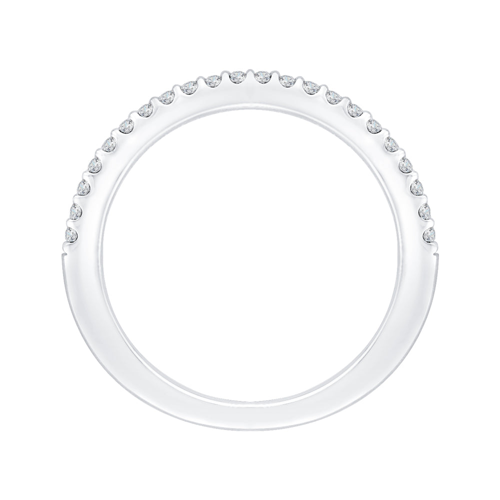 Round Diamond Half-Eternity Wedding Band