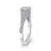 14K White Gold Round Cut Diamond Vintage Engagement Ring