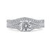 14K White Gold Round Cut Diamond Vintage Engagement Ring