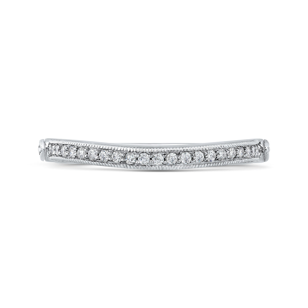 Round Diamond Wedding Band In 14K White Gold