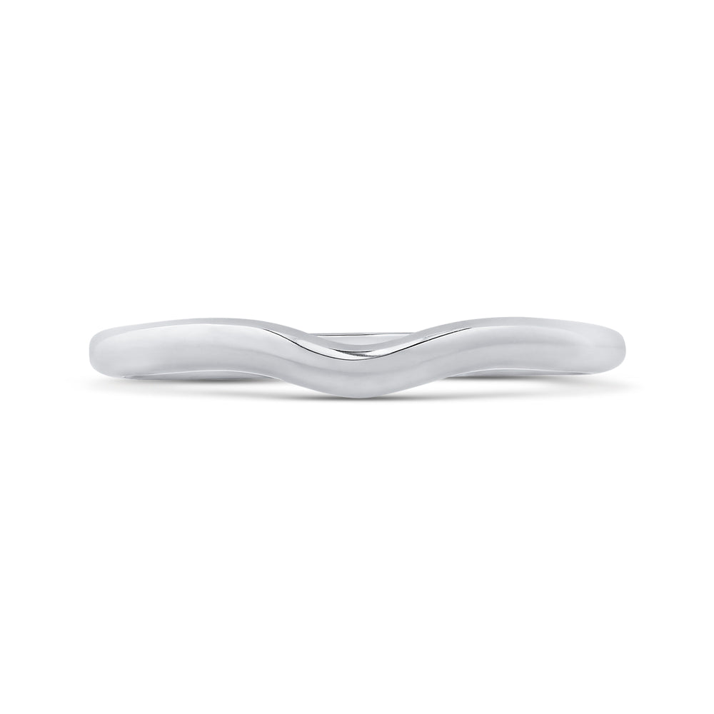 14K White Gold Plain Wedding Band