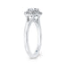 14K White Gold Round Diamond Double Halo with Spit Shank Engagement Ring