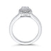 14K White Gold Round Diamond Double Halo with Spit Shank Engagement Ring