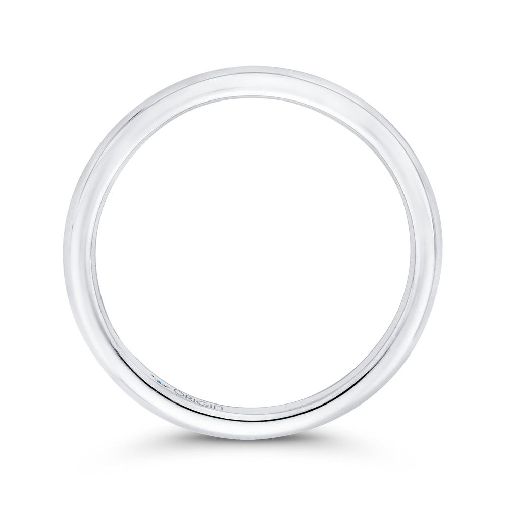 14K White Gold Plain Wedding Band