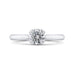 Round Cut Solitaire Diamond Cathedral Style Solitaire Engagement In 14K White Gold