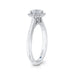 14K White Gold Round Diamond Hexagon Shape Halo Engagement Ring
