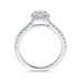 14K White Gold Round Diamond Halo Engagement Ring