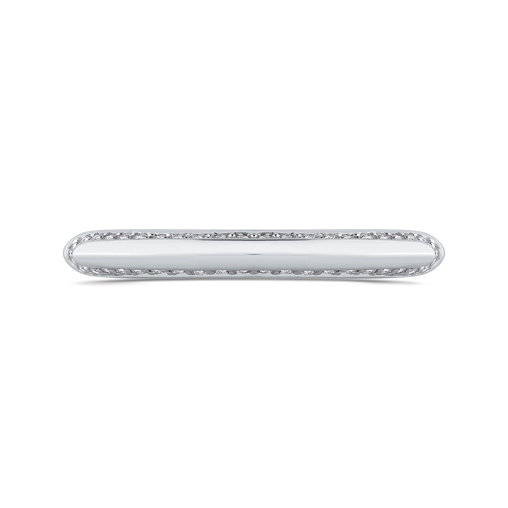 14K White Gold Round Diamond Wedding Band