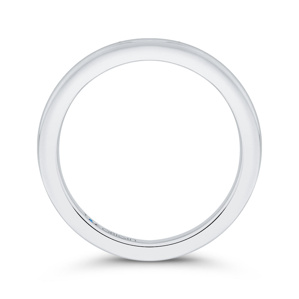 14K White Gold Plain Wedding Band