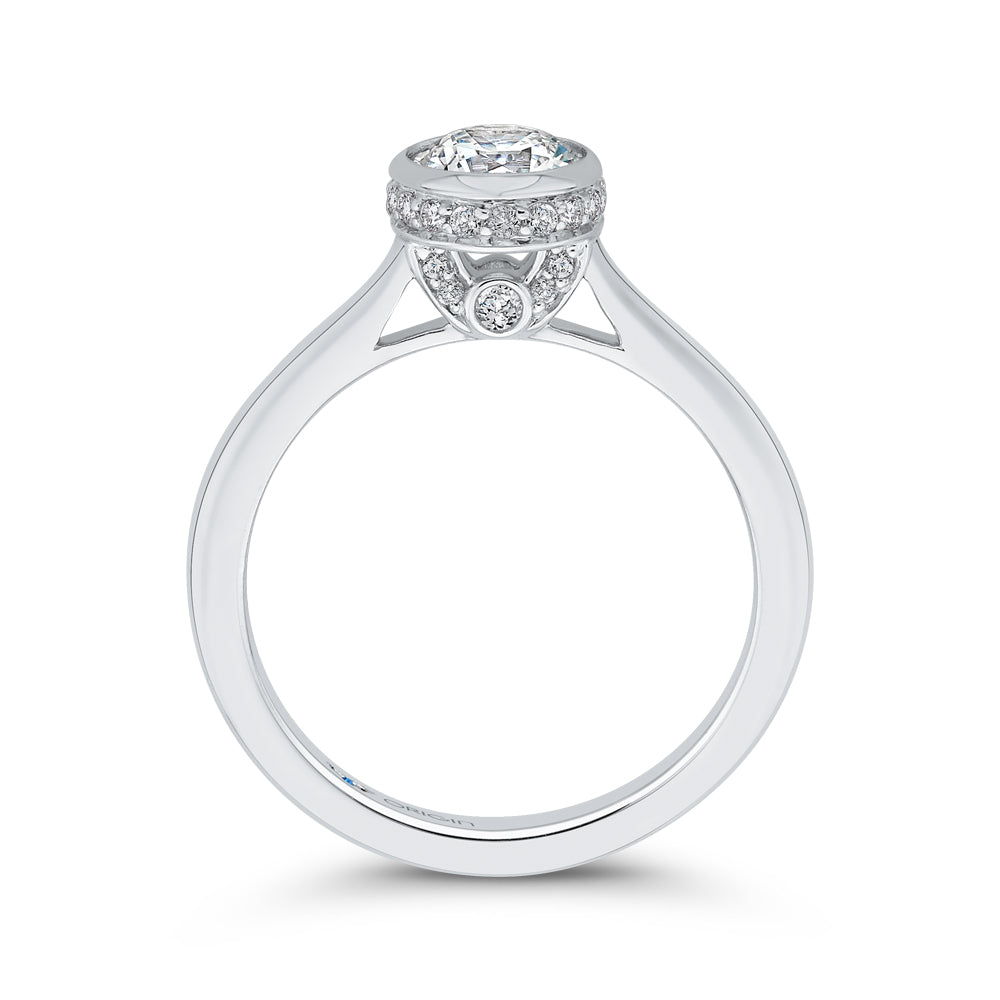 14K White Gold Round Diamond Classic Engagement Ring