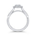 14K White Gold Round Diamond Halo Engagement Ring