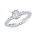 Emerald Cut Diamond Engagement Ring In 14K White Gold