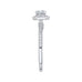 14K White Gold Emerald Diamond Halo Engagement Ring