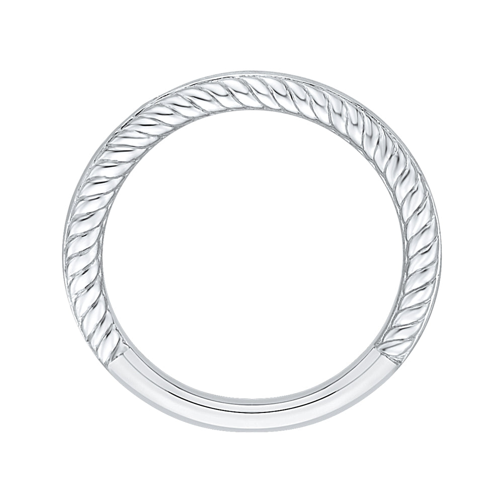 14K White Gold Plain Wedding Band