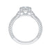14K White Gold Oval Diamond Engagement Ring