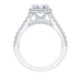 Princess Cut Diamond Halo Engagement Ring with 14K White Gold