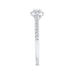 14K White Gold Princess Diamond Halo Engagement Ring