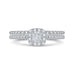 14K White Gold Princess Diamond Halo Engagement Ring