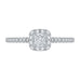 14K White Gold Princess Diamond Halo Engagement Ring