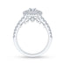 14K White Gold Cushion Diamond Double Halo Engagement Ring