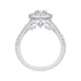 14K White Gold Cushion Cut Diamond Halo Engagement Ring