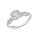 Cushion Cut Halo Diamond Engagement Ring In 14K White Gold