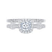 Cushion Cut Halo Diamond Engagement Ring In 14K White Gold