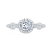 Cushion Cut Halo Diamond Engagement Ring In 14K White Gold