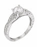 Vintage 14K White Gold and Diamond Infinity Engagement Ring