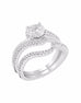 14K White Gold and Diamond Bypass Engagement Ring