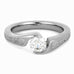 Titanium Tension-set Diamond Engagement Ring with Meteorite