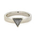 14K White Gold Triangle Meteorite Engagement Ring
