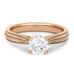 14K Rose Gold Moissanite Solitaire Engagement Ring