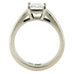 14K White Gold Moissanite and Deer Antler Engagement Ring