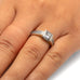 14K White Gold Moissanite and Meteorite Engagement Ring