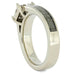 14K White Gold Moissanite and Antler Engagement Ring