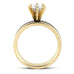 14K Yellow Gold Moissanite and Hardwood Engagement Ring