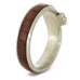 14K White Gold Jade Claddagh and Hardwood Engagement Ring