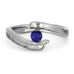 Titanium Sapphire and Meteorite Engagement Ring