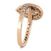 14K Rose Gold Moissanite and Diamond Engagement Ring