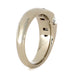 14K White Gold Moissanite and Diamond Engagement Ring