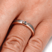 14K Rose Gold Tanzanite and Meteorite Engagement Ring