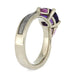 14K White Gold Amethyst and Sapphire Ring with Meteorite