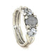 Sterling Silver Meteorite White Sapphire Engagement Ring