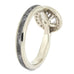 14K White Gold Moissanite Diamond Halo Engagement Ring with Meteorite