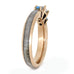 14K Rose Gold Diamond and Turquoise Ring with Antler Inlay