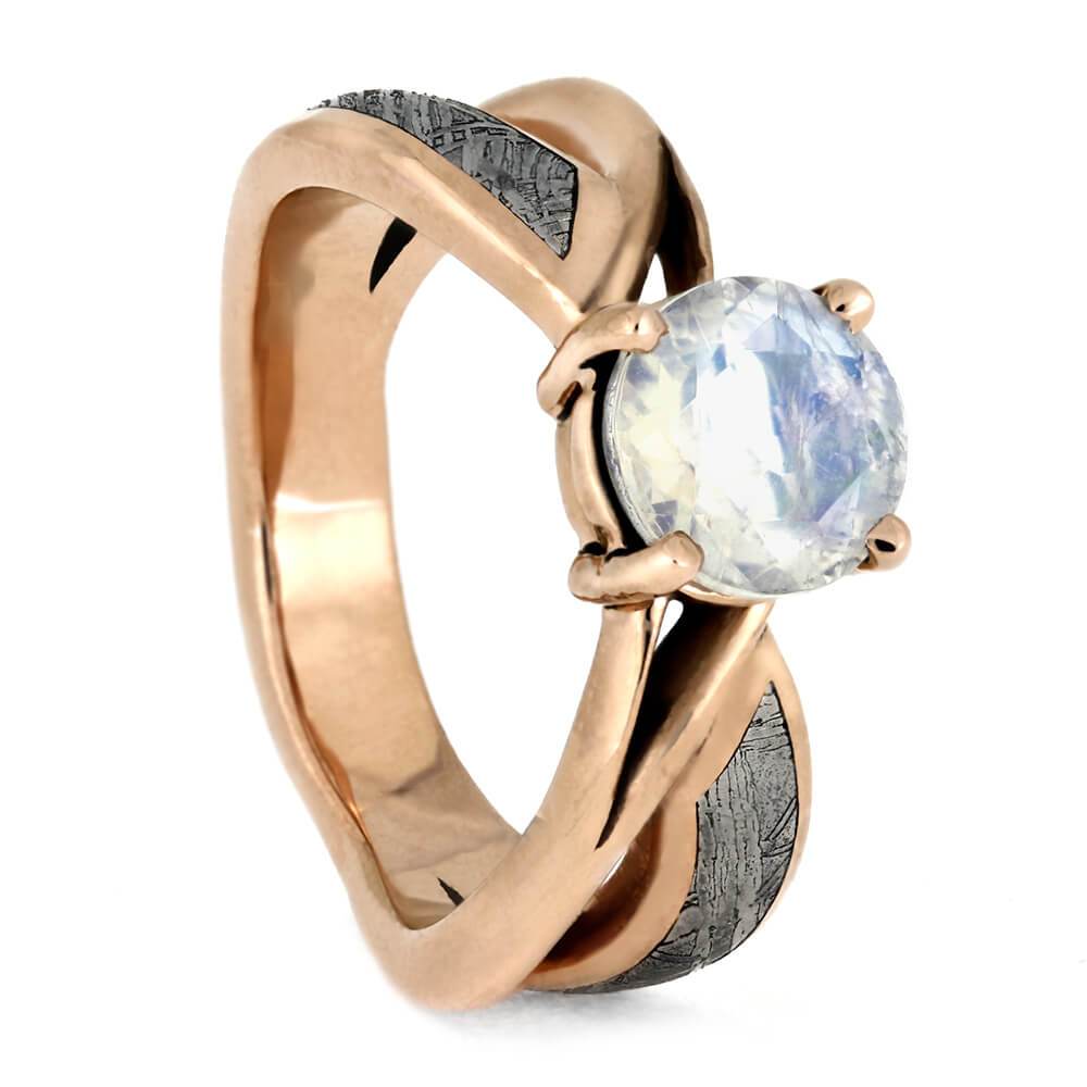 Rose Gold Moonstone Engagement Ring | Jewelry by Johan - Jewelry by Johan